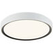 Alamus LED 19.13 inch Aged Gold Brass and White Flush Mount Ceiling Light