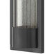 Mist Outdoor Wall Mount Lantern in Satin Black, Large