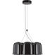 Bell LED 19.38 inch Glossy Black Chandelier Ceiling Light