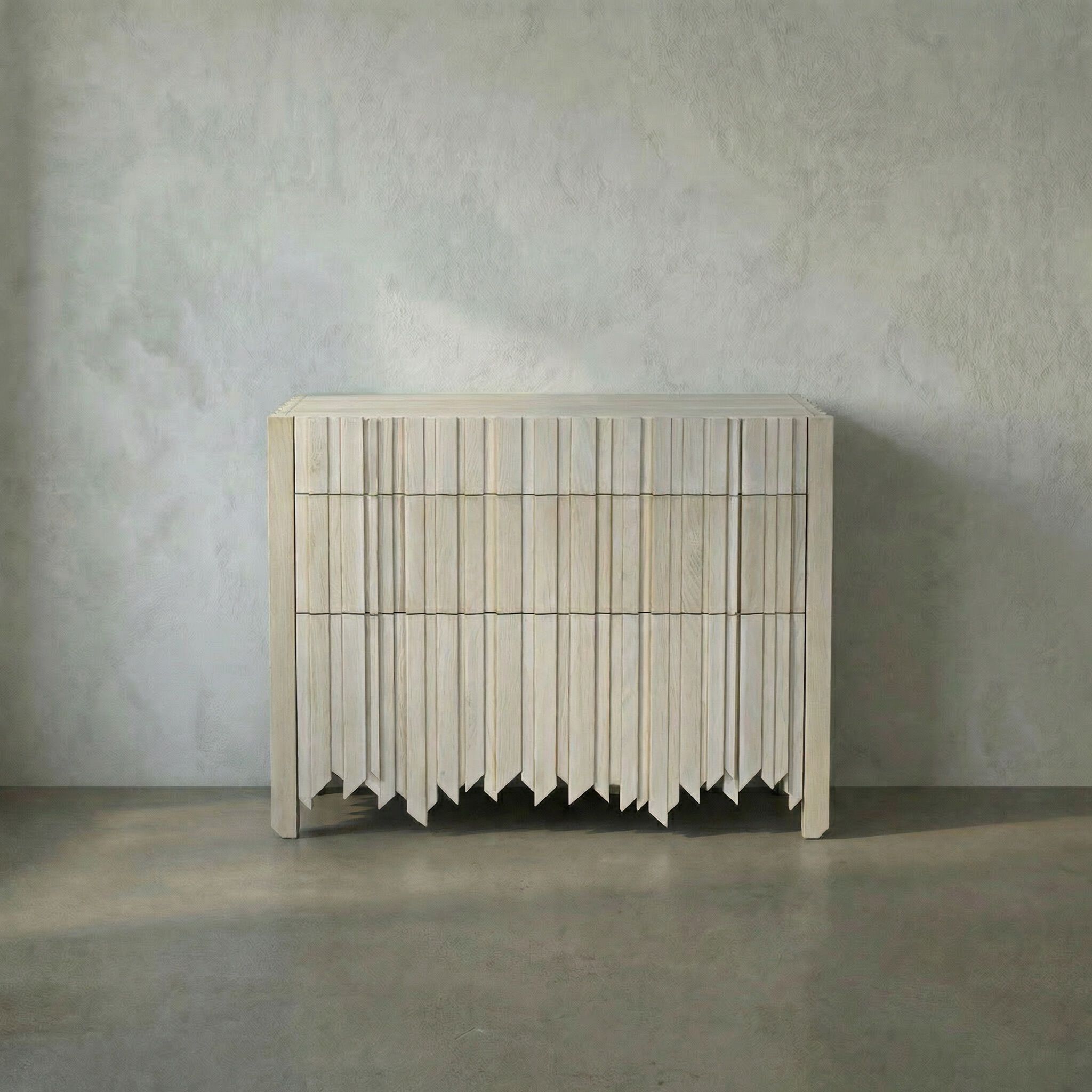 Desdemona Bleached Elm Chest, 3 Drawer