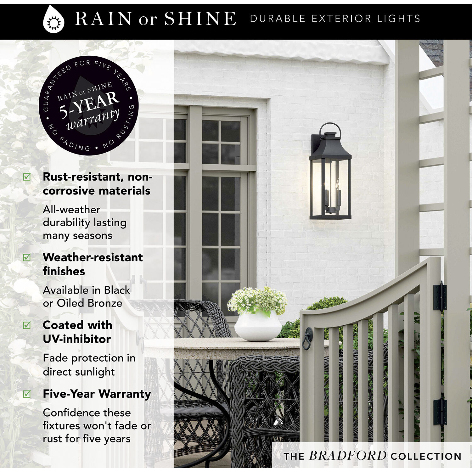 Bradford LED 24 inch Oiled Bronze Outdoor Wall Lantern