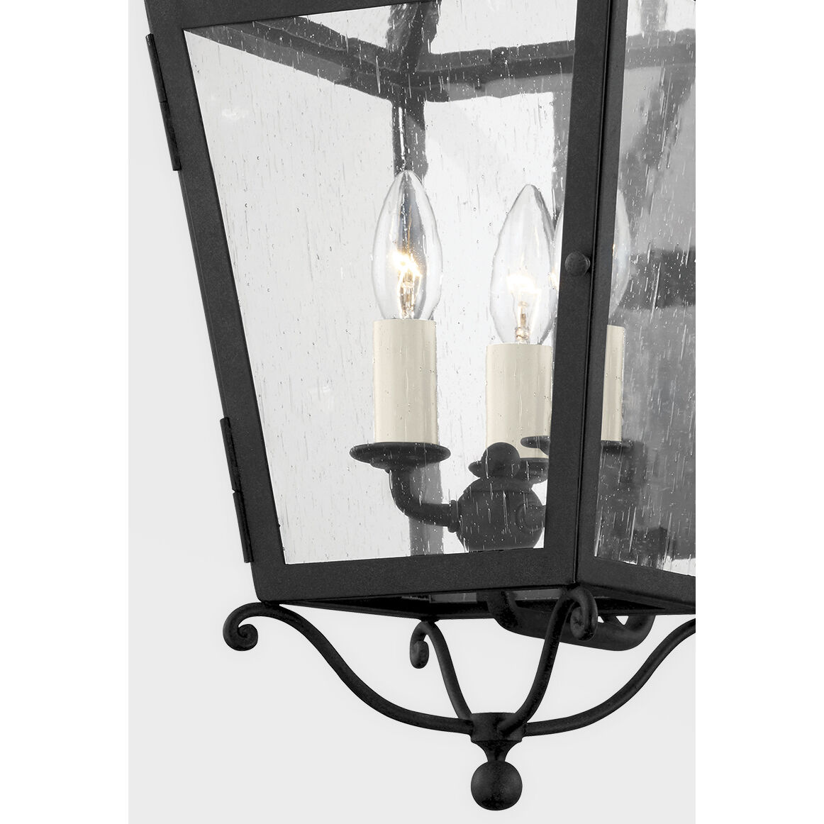 Santa Barbara County 3 Light 26 inch French Iron Outdoor Wall Sconce, Medium