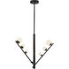 Cypress LED 9.63 inch Black/Opal Glass Pendant Ceiling Light