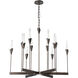 Lilium 12 Light 38.3 inch Dark Smoke Chandelier Ceiling Light