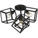 Cassio 4 Light 24 inch Matte Black Semi-Flush Mount Ceiling Light