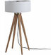 Quattro 31 inch 9 watt Natural Ash Wood and Weathered Brass Table Lamp Portable Light