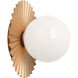 Modern Ruff 9 inch Matte Gold Wall Sconce Wall Light