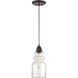 Modern 1 Light 6 inch Oil Rubbed Bronze Mini-Pendant Ceiling Light