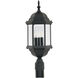 Devonshire 3 Light 24 inch Black Outdoor Post Lantern