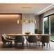 Lumina 7 Light 42 inch Modern Gold Linear Chandelier Ceiling Light