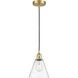 Berkshire 1 Light 8 inch Satin Gold Mini Pendant Ceiling Light