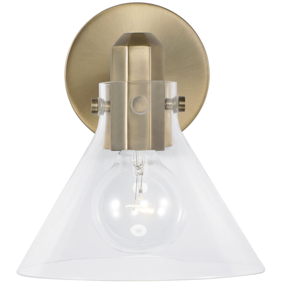 Greer 1 Light 8 inch Aged Brass Sconce Wall Light