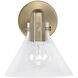 Greer 1 Light 8 inch Aged Brass Sconce Wall Light