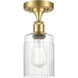 Hadley 1 Light 4.5 inch Satin Gold Semi-Flush Mount Ceiling Light
