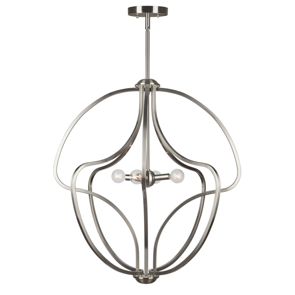 Signature 4 Light 26 inch Brushed Nickel Foyer Pendant Ceiling Light
