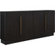 Diego 72 X 12 inch Dark Stained Oak and Antique Brass Sideboard