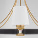 Hidalgo 6 Light 33.5 inch Aged Brass Chandelier Ceiling Light