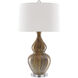 Kolor 31 inch 150 watt Earth Brown and Clear Table Lamp Portable Light