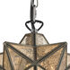 Moravian Star 1 Light 9 inch Oil Rubbed Bronze with Mercury Mini Pendant Ceiling Light