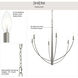 Jheni 6 Light 34 inch Brushed Nickel Chandelier Ceiling Light