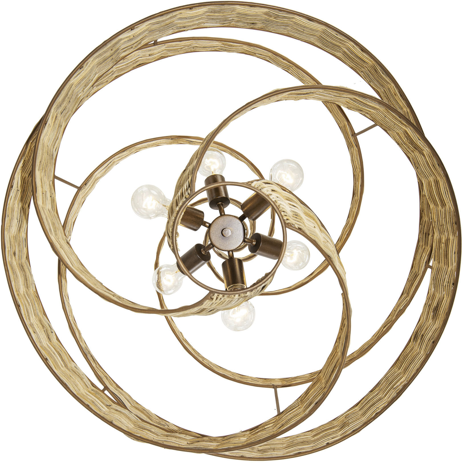 Flow 6 Light 30 inch Baguette Pendant Ceiling Light, Smithsonian Collaboration