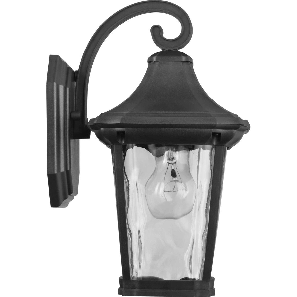 Marquette 1 Light 13 inch Textured Black Outdoor Wall Lantern, with DURASHIELD, Small