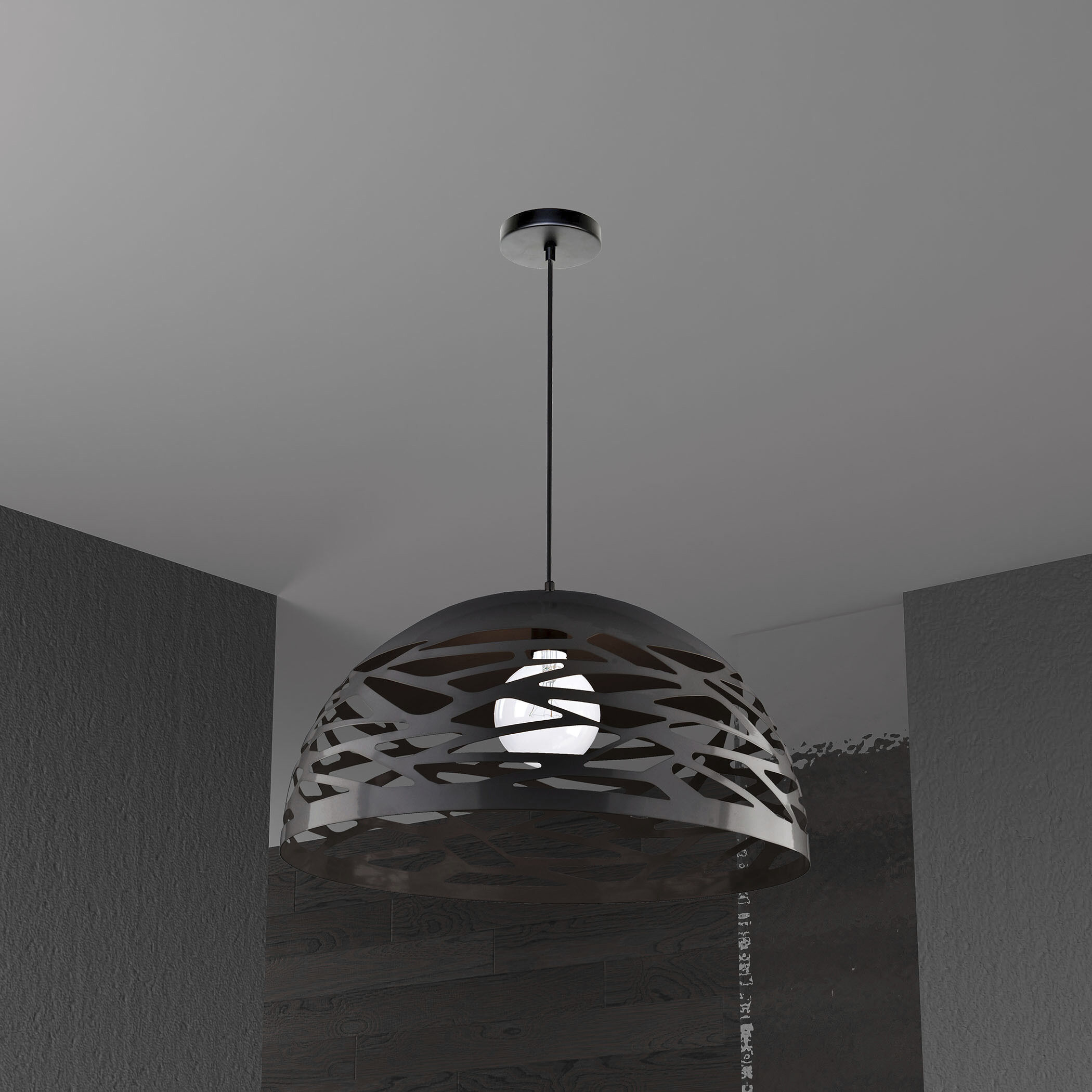 Coral LED 16 inch Black Pendant Ceiling Light