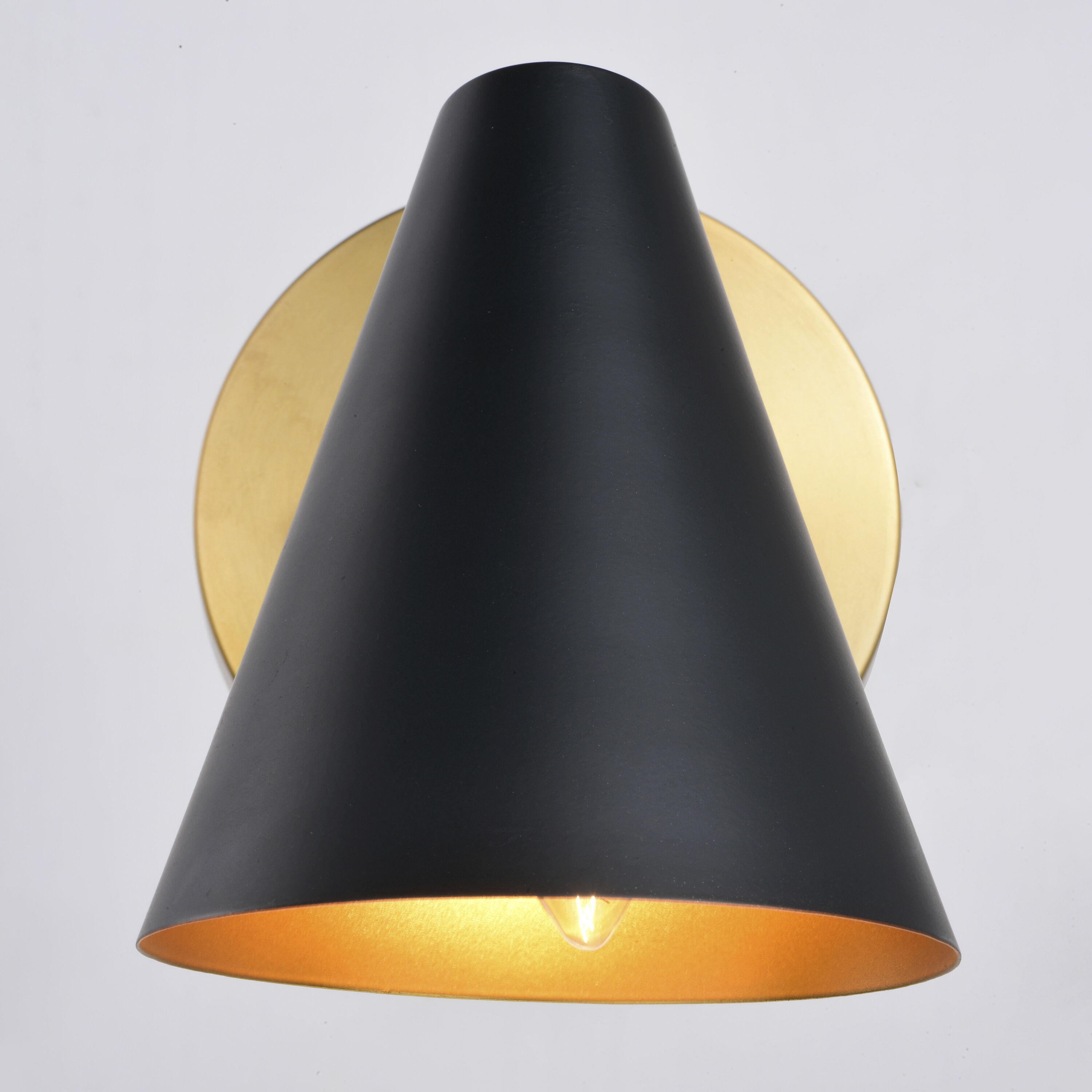 Pryce LED 4.75 inch Matte Black and Satin Brass Wall Light