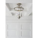 Thomas O'Brien Merchant 3 Light 11.25 inch Polished Nickel Semi-Flush Mount Ceiling Light