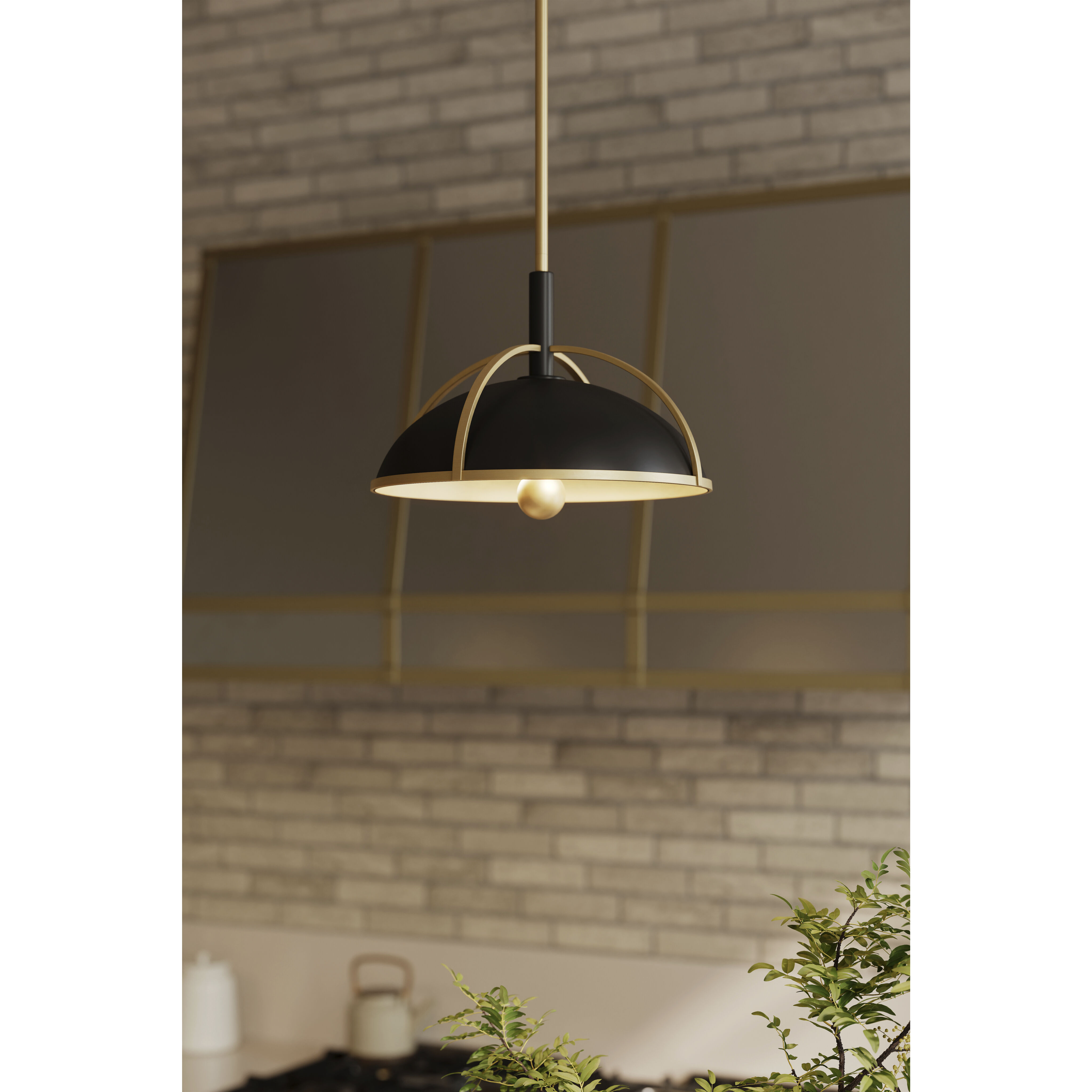 Yorkshire 4 Light 20.75 inch Dark Matte Black and Legacy Brass Pendant Ceiling Light