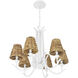Kokomo 6 Light 24 inch Matte White Chandelier Ceiling Light