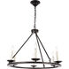 Maine 6 Light 26 inch Black Chandelier Ceiling Light