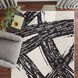 Optika 130 X 94 inch Black/White Rug in 8 x 11