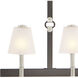 Armstrong Grove 4 Light 36 inch Charcoal with Satin Nickel Linear Chandelier Ceiling Light