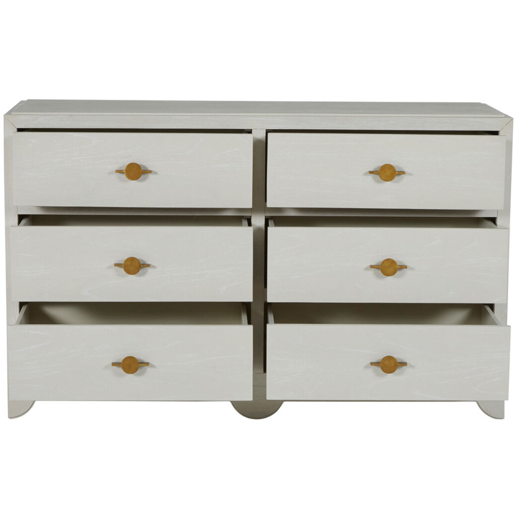 Fairmont Cerused White / Stained Gold Dresser