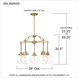 Sidwell 5 Light 26 inch Weathered Brass Chandelier Ceiling Light