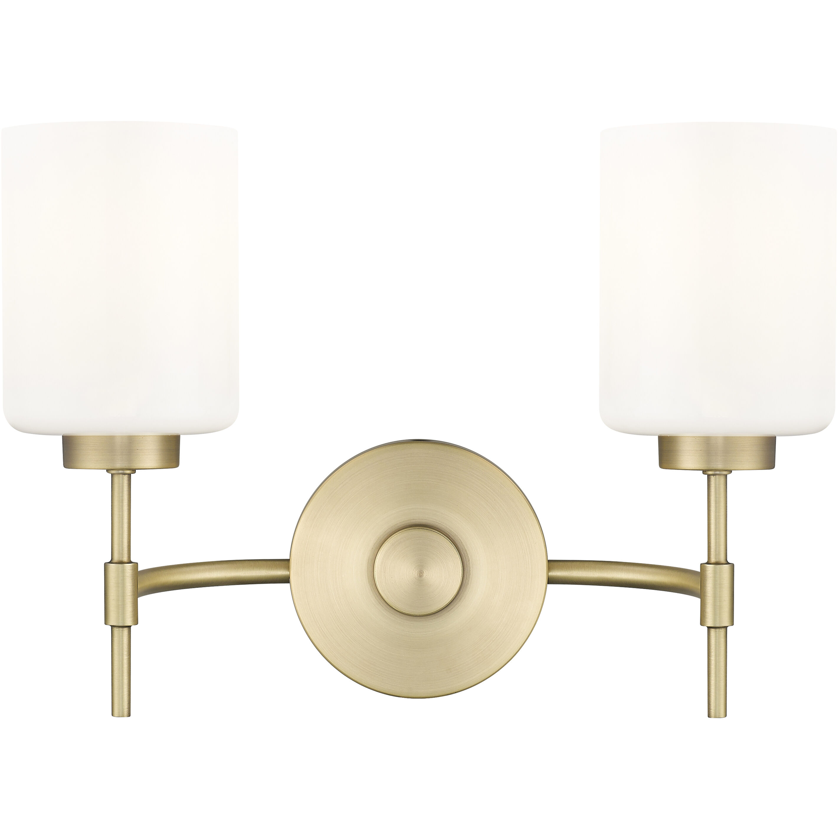 Keylee 2 Light 15.5 inch Vintage Brass Bathroom Vanity Light Wall Light