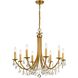Bridgehampton 8 Light 28 inch Antique Gold Chandelier Ceiling Light in Clear Spectra