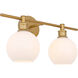 Collier 2 Light 19 inch Brass Wall sconce Wall Light