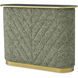 Matthew Brushed Brass and Black Glass and Camari Green Bar Butler