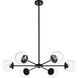 Briggs 6 Light 36 inch Black Pendant Ceiling Light