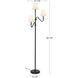Alora Mood Sloan 68.13 inch 180 watt Matte Black and White Linen Floor Lamp Portable Light