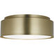 Drew & Jonathan Dartmore 2 Light 15 inch Satin Brass Flush Mount Ceiling Light, Medium