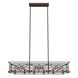 Langwood 6 Light 40.25 inch Onyx Bengal Linear Chandelier Ceiling Light