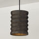 Dunn 1 Light 14 inch Espresso Stain and Black Pendant Ceiling Light