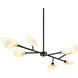 Peony 8 Light 44.88 inch Matte Black Pendant Ceiling Light