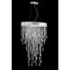 Sculptured Leaf 6 Light 11 inch Silver Chandelier Ceiling Light, Oval