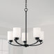 Dixon 5 Light 23 inch Matte Black Chandelier Ceiling Light