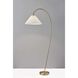 Delaney 72 inch 100.00 watt Antique Brass Floor Lamp Portable Light