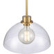Julian 1 Light 14 inch Brushed Gold Pendant Ceiling Light